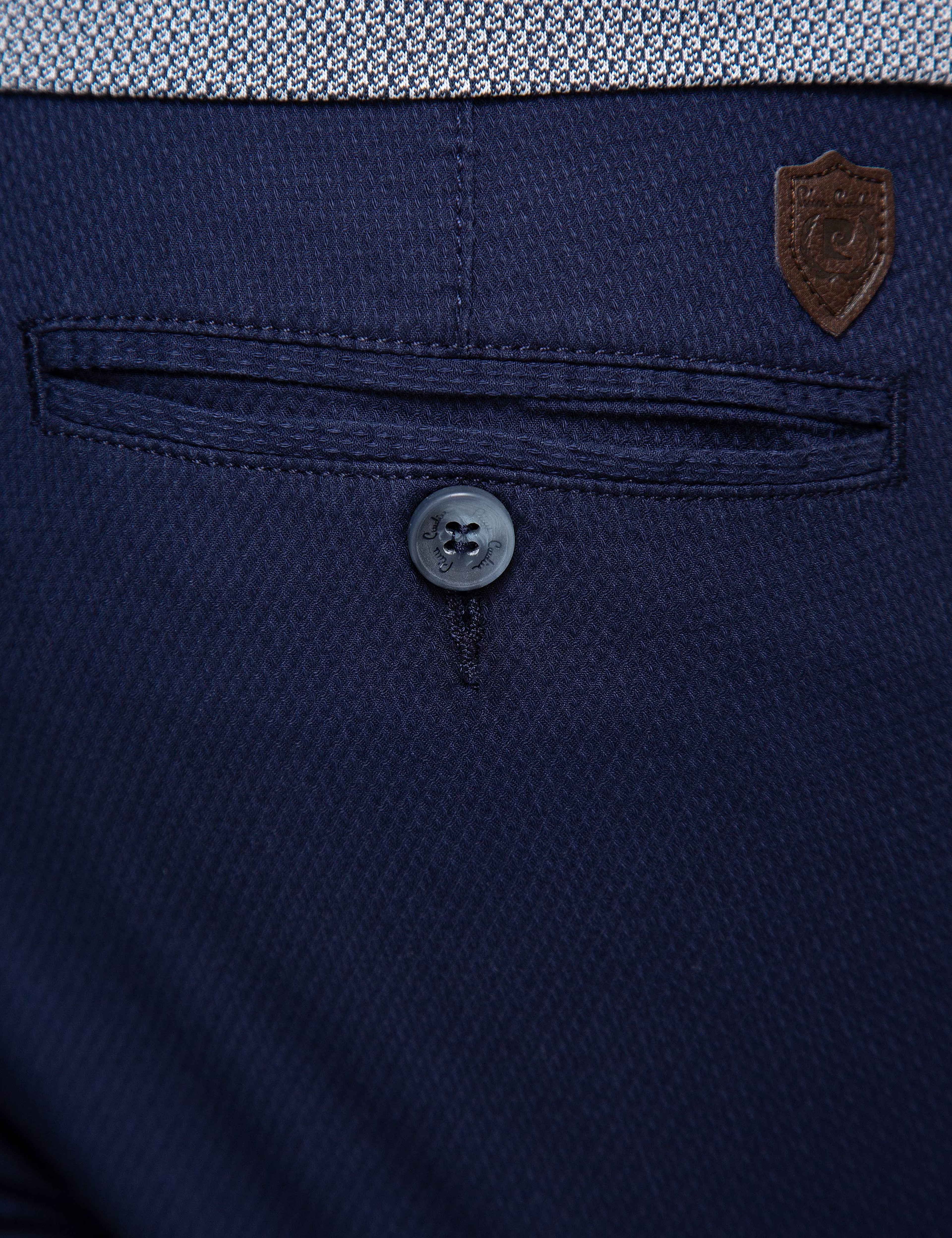 Lacivert Slim Fit Chino Pantolon - Image 4