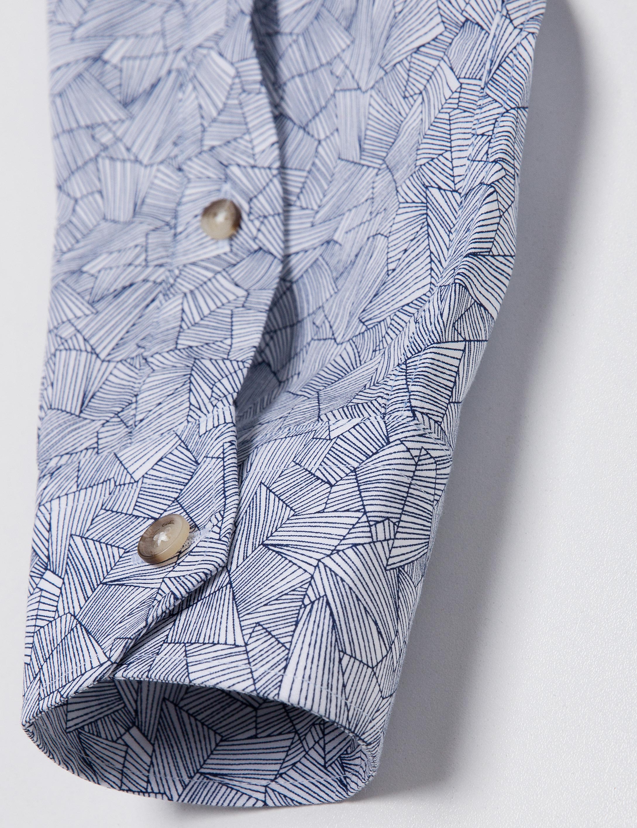 Lacivert Slim Fit Uzun Kollu Gömlek - Image 4