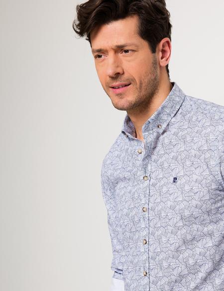 Lacivert Slim Fit Uzun Kollu Gömlek - 50189485015