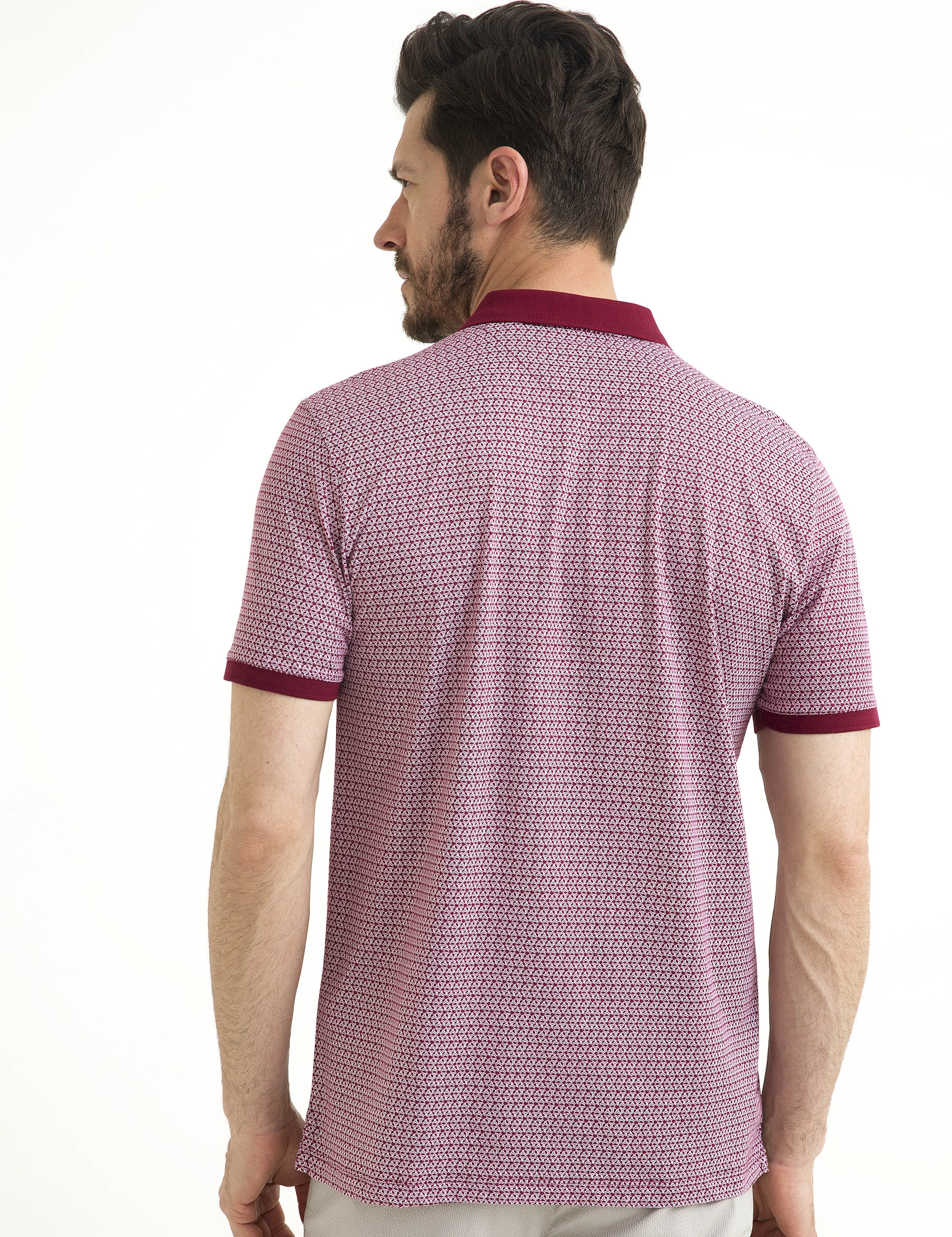 Kırmızı Regular Fit Polo Yaka Tişört - Image 3