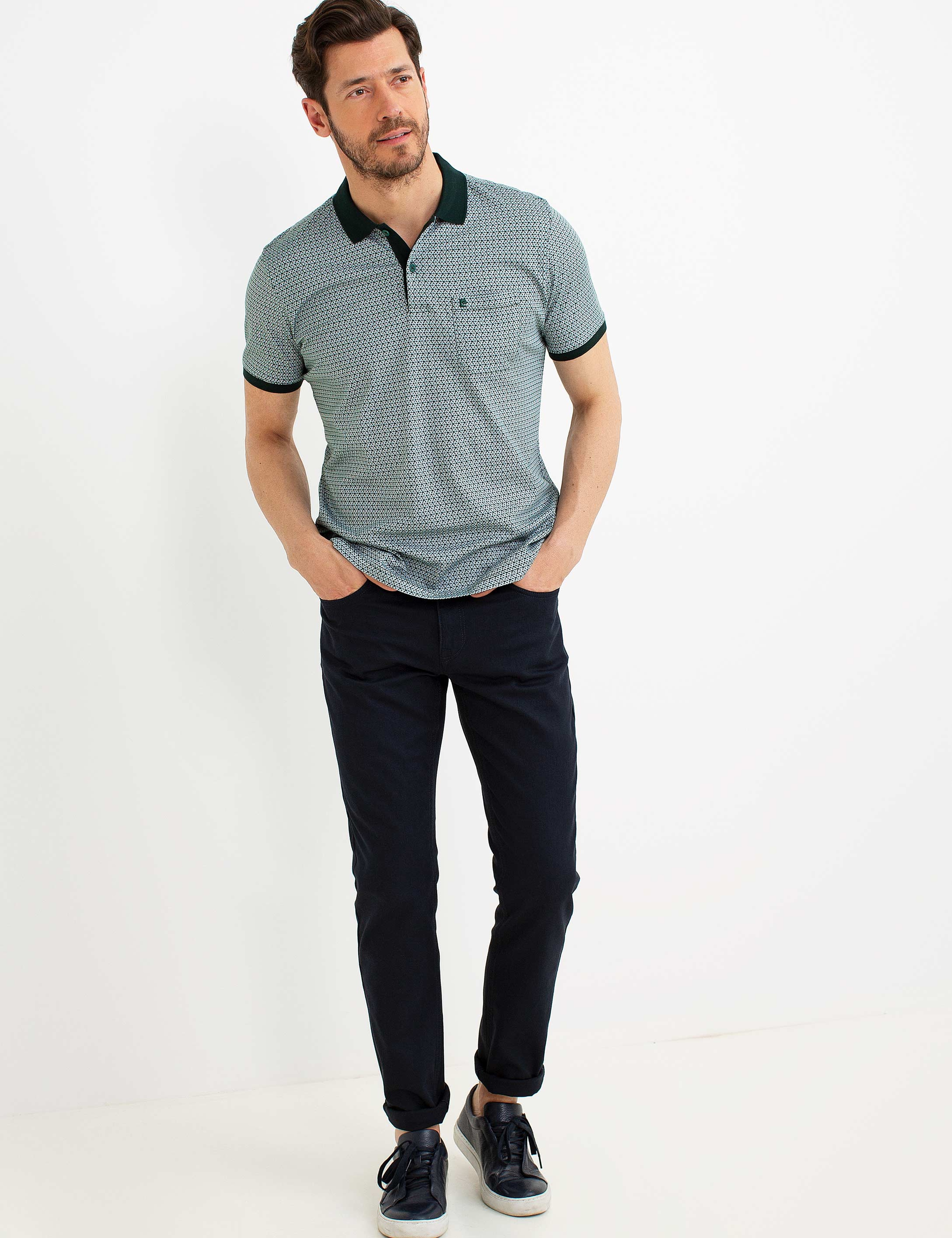 Yeşil Regular Fit Polo Yaka T-Shirt