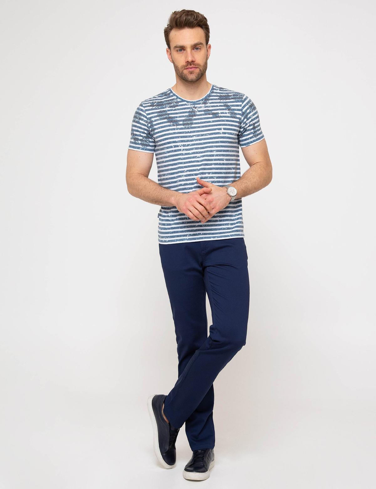 İndigo Slim Fit Bisiklet Yaka T-Shirt - 50189493001