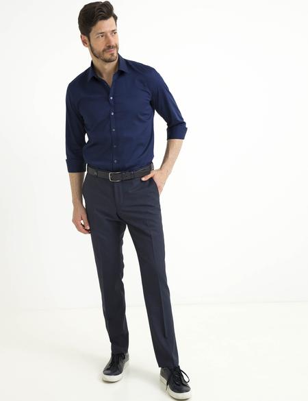 Slim Lacivert Gömlek - 50189526028