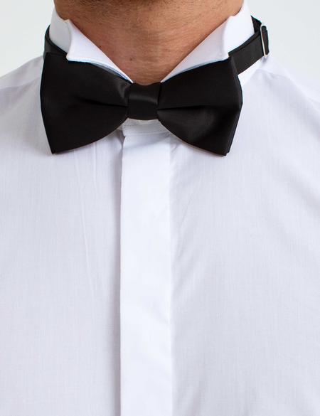 Beyaz Slim Fit Smokin Gömlek - 50189537008