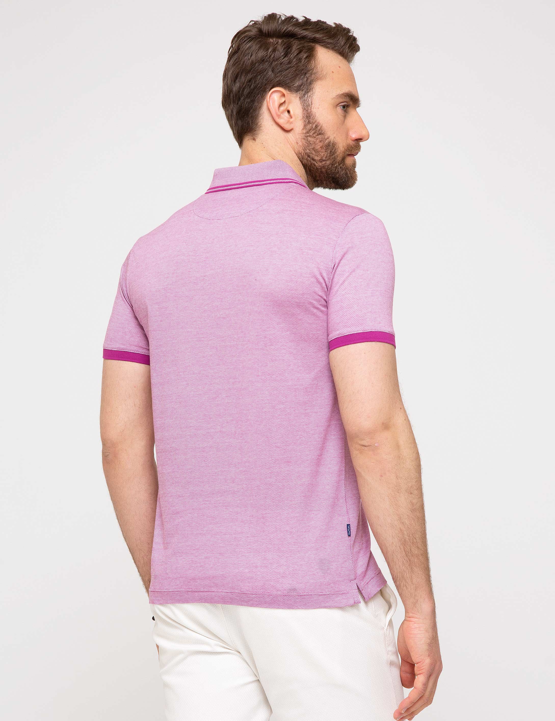 Fuşya Slim Fit Polo Yaka T-Shirt