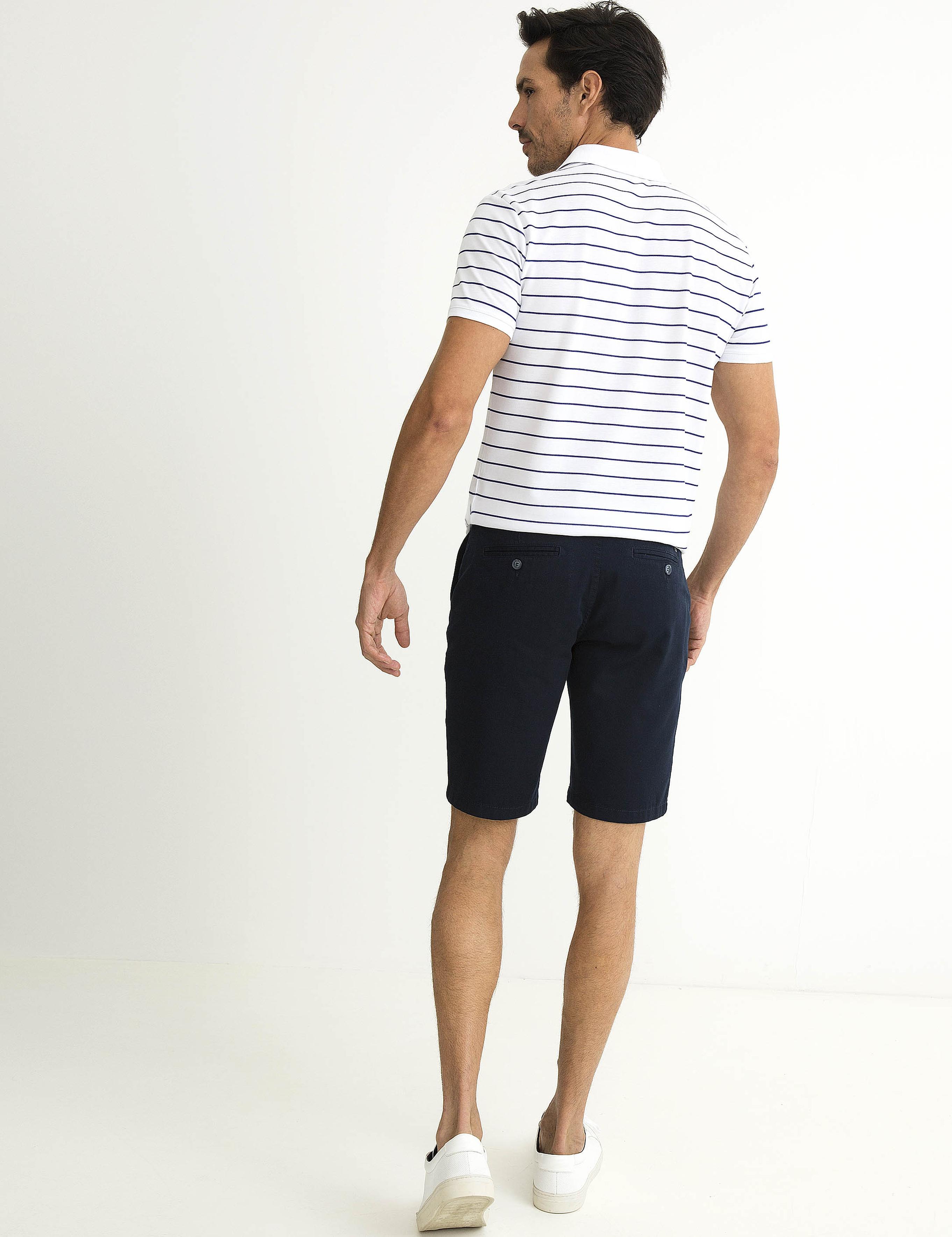 Lacivert Standart Fit Bermuda Şort