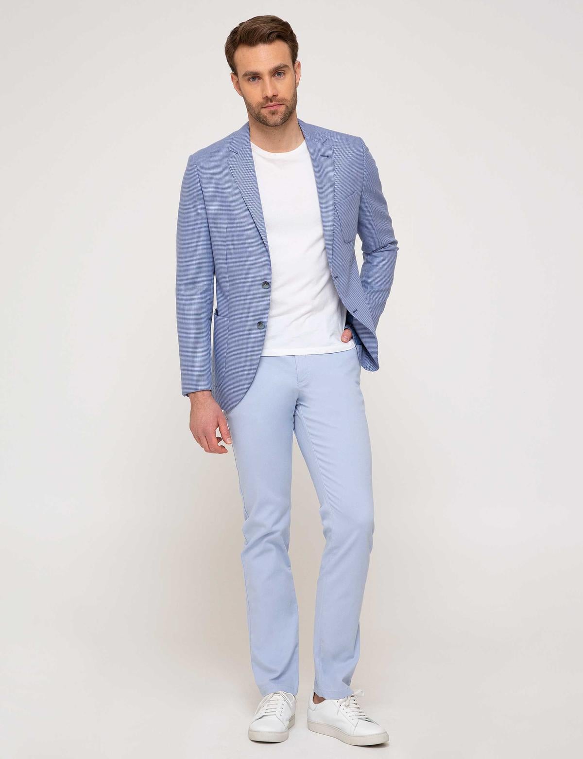 Açık Mavi Slim Fit Chino Pantolon