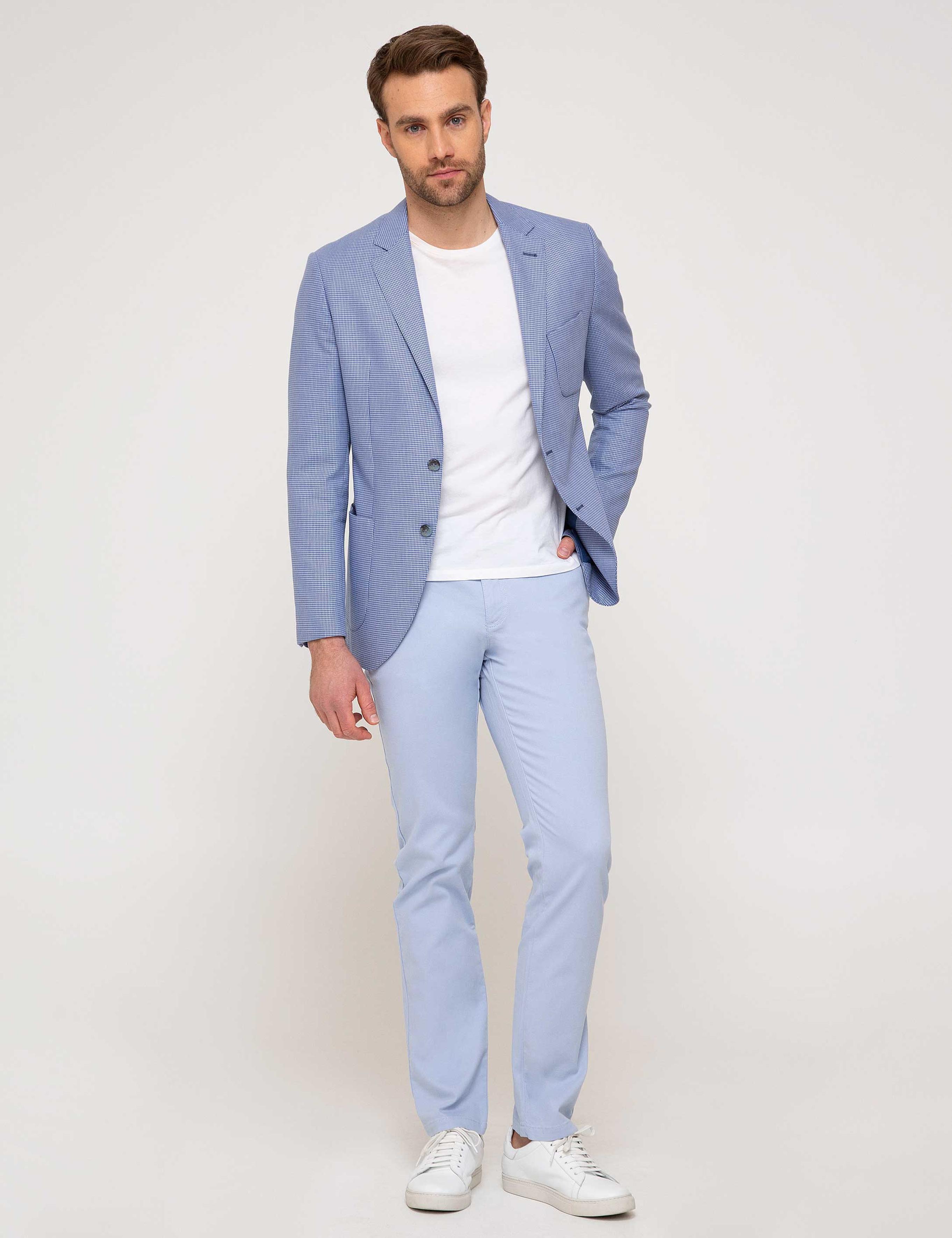 Açık Mavi Slim Fit Chino Pantolon