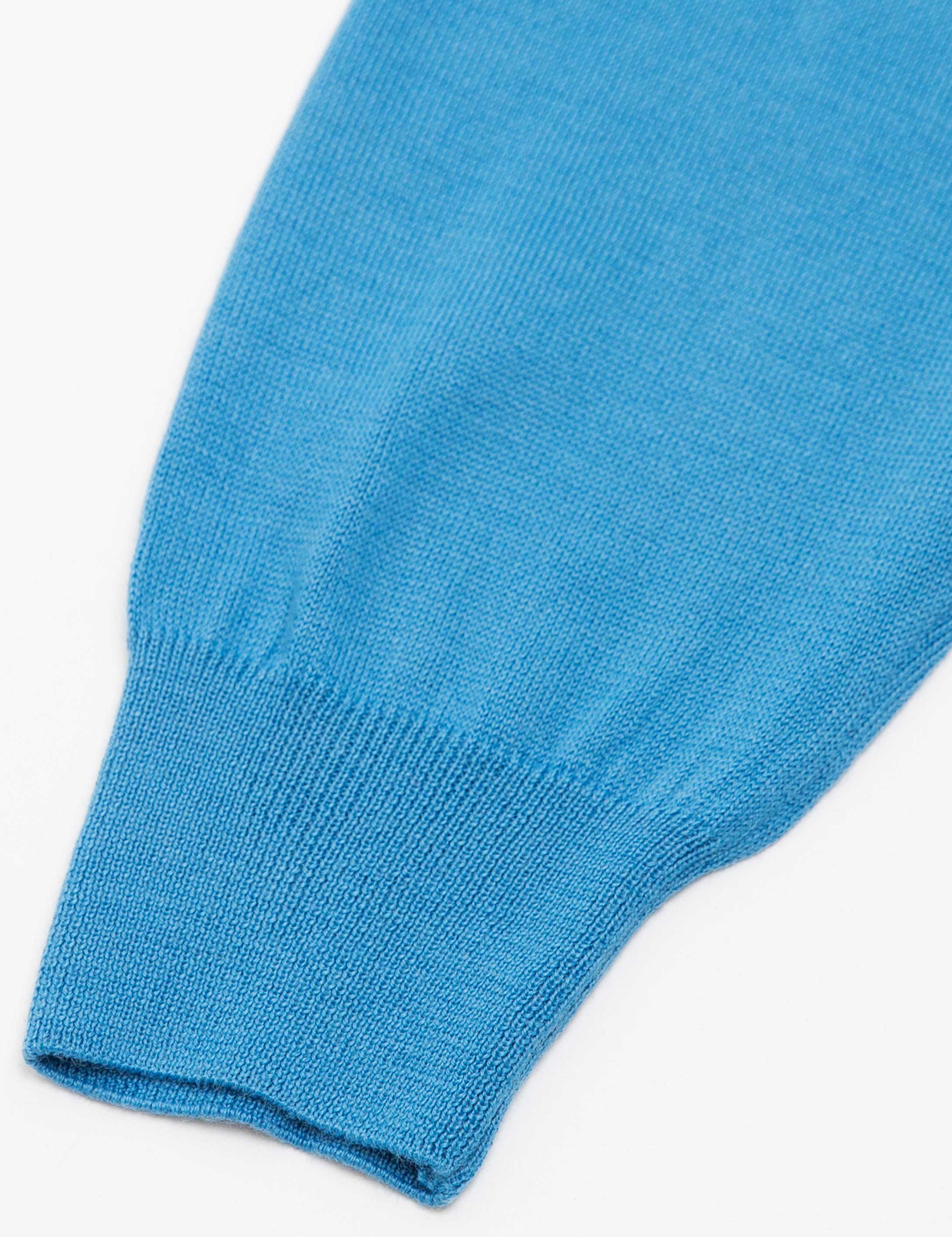 Kobalt Mavi Slim Fit Basic Triko Kazak