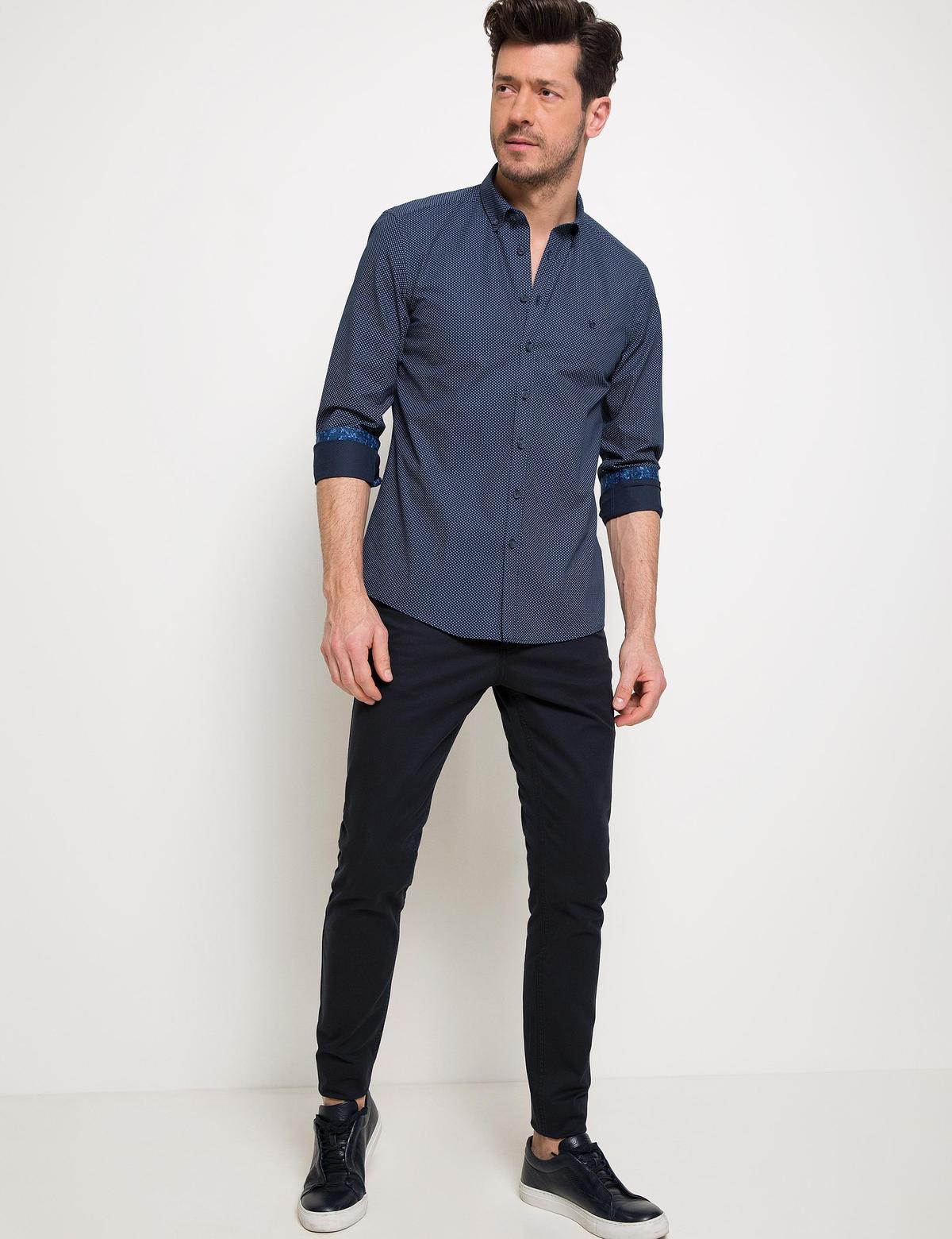 Slim Lacivert Gömlek - 50192205016