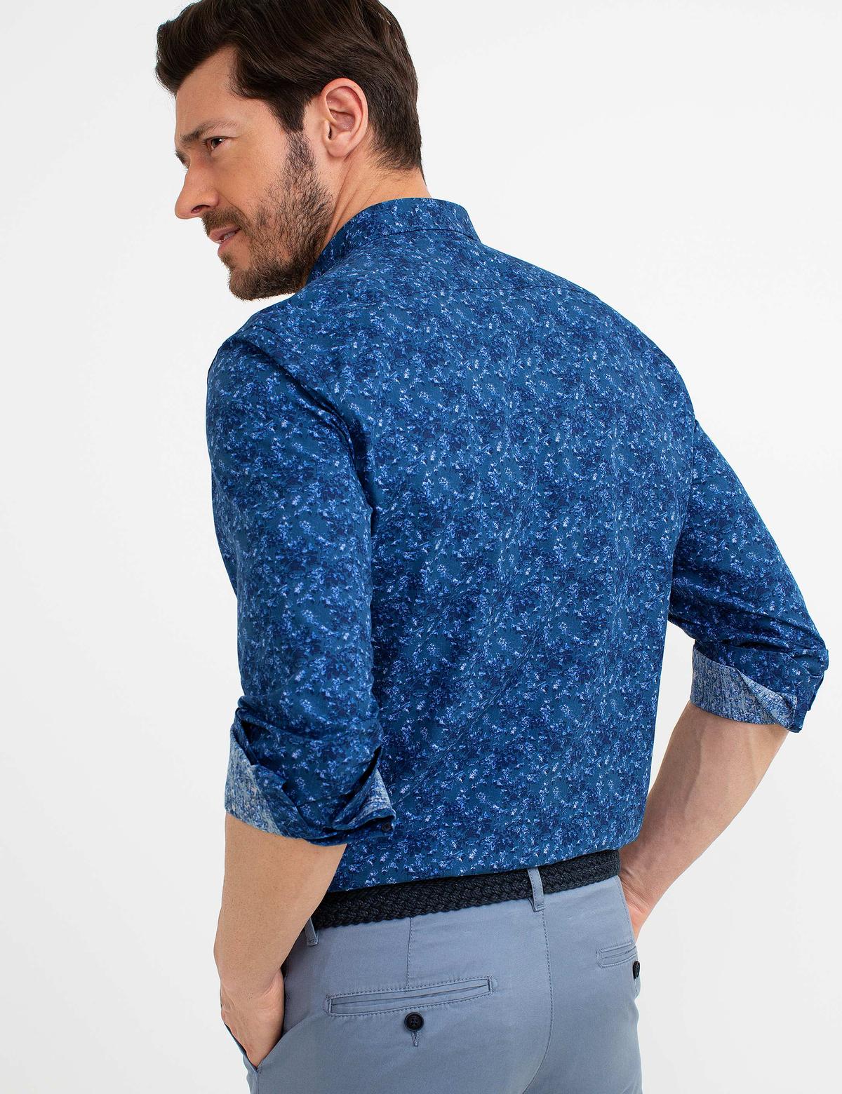 Slim Lacivert Gömlek - 50192227017