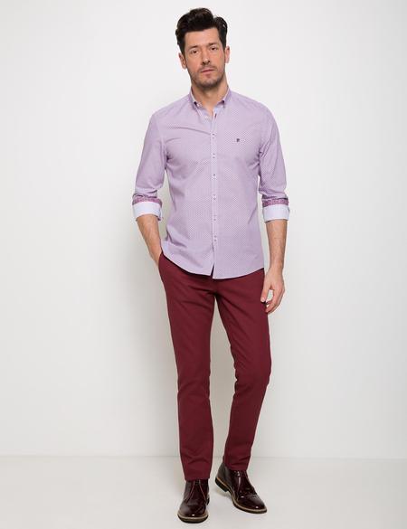 Slim Pembe Gömlek - 50192229028