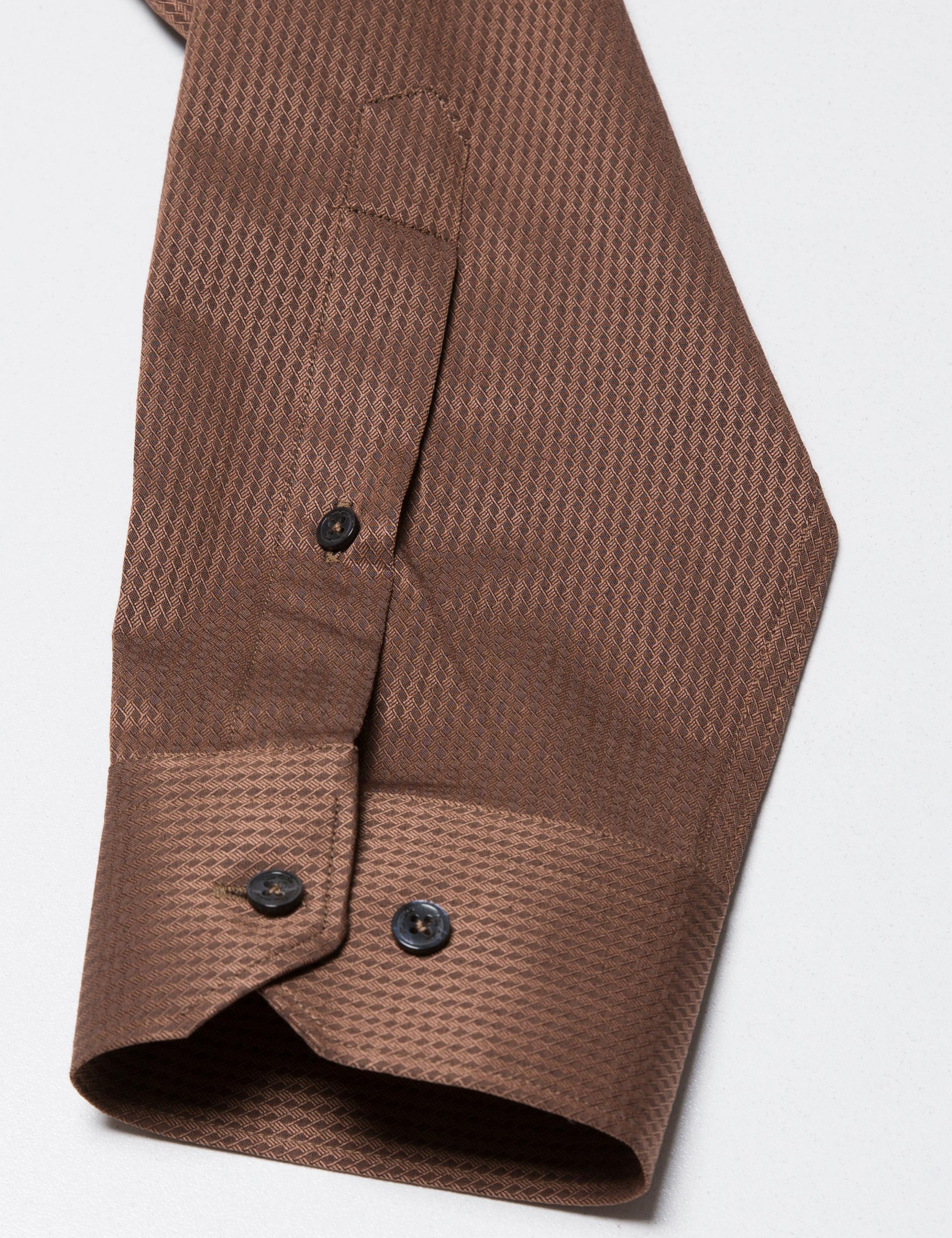 Kahverengi Slim Fit Gömlek