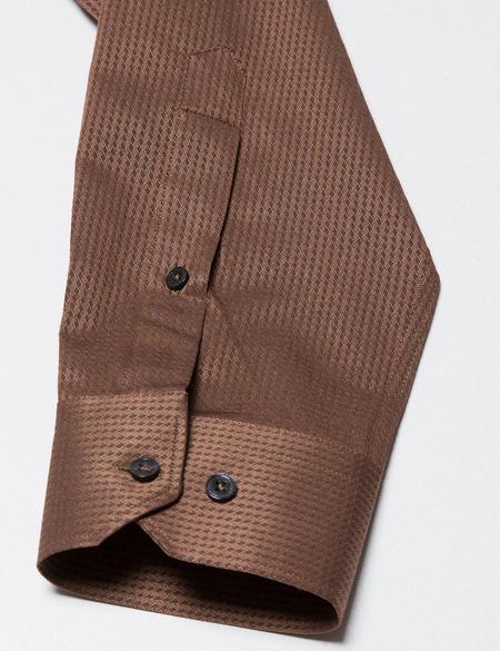 Kahverengi Slim Fit Gömlek - 50192250016