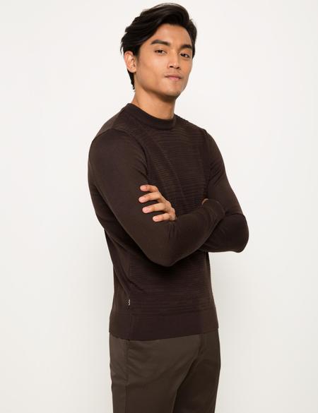 Kahverengi Triko Kazak - 50192468013