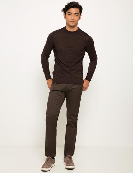 Kahverengi Triko Kazak - 50192468013