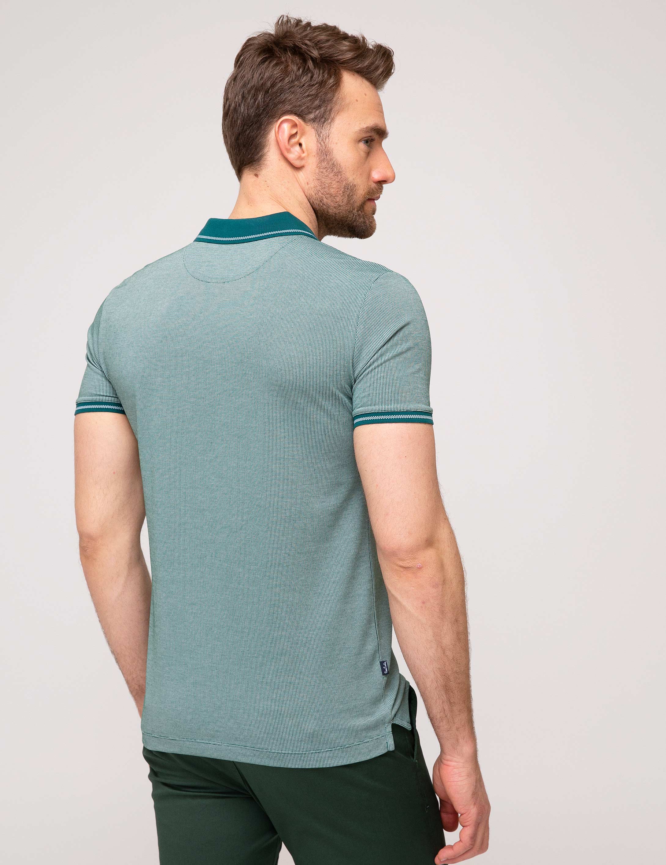 Koyu Yeşil Slim Fit Tişört - Image 3
