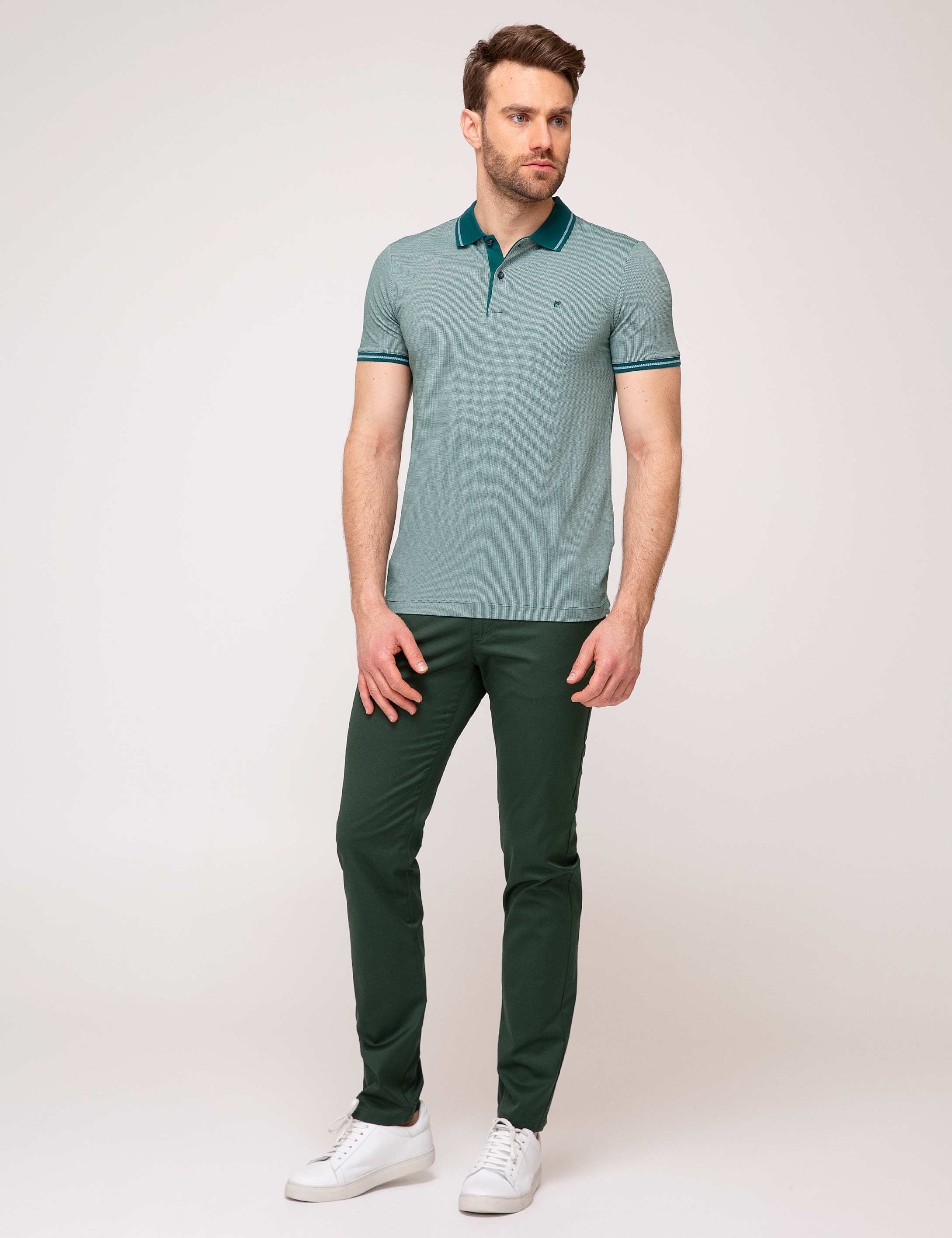 Koyu Yeşil Slim Fit Tişört - Image 2
