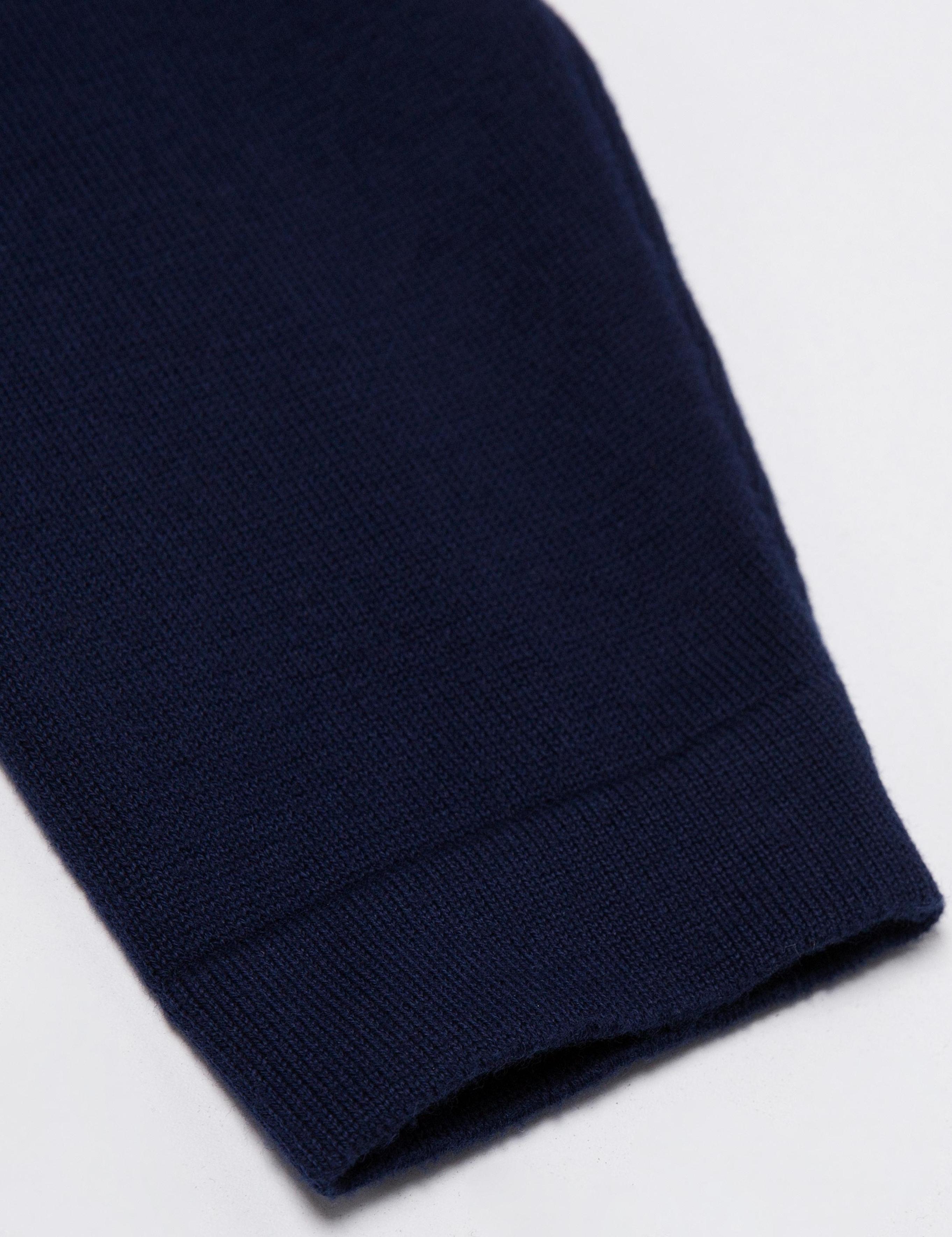 Lacivert Slim Fit Triko Kazak