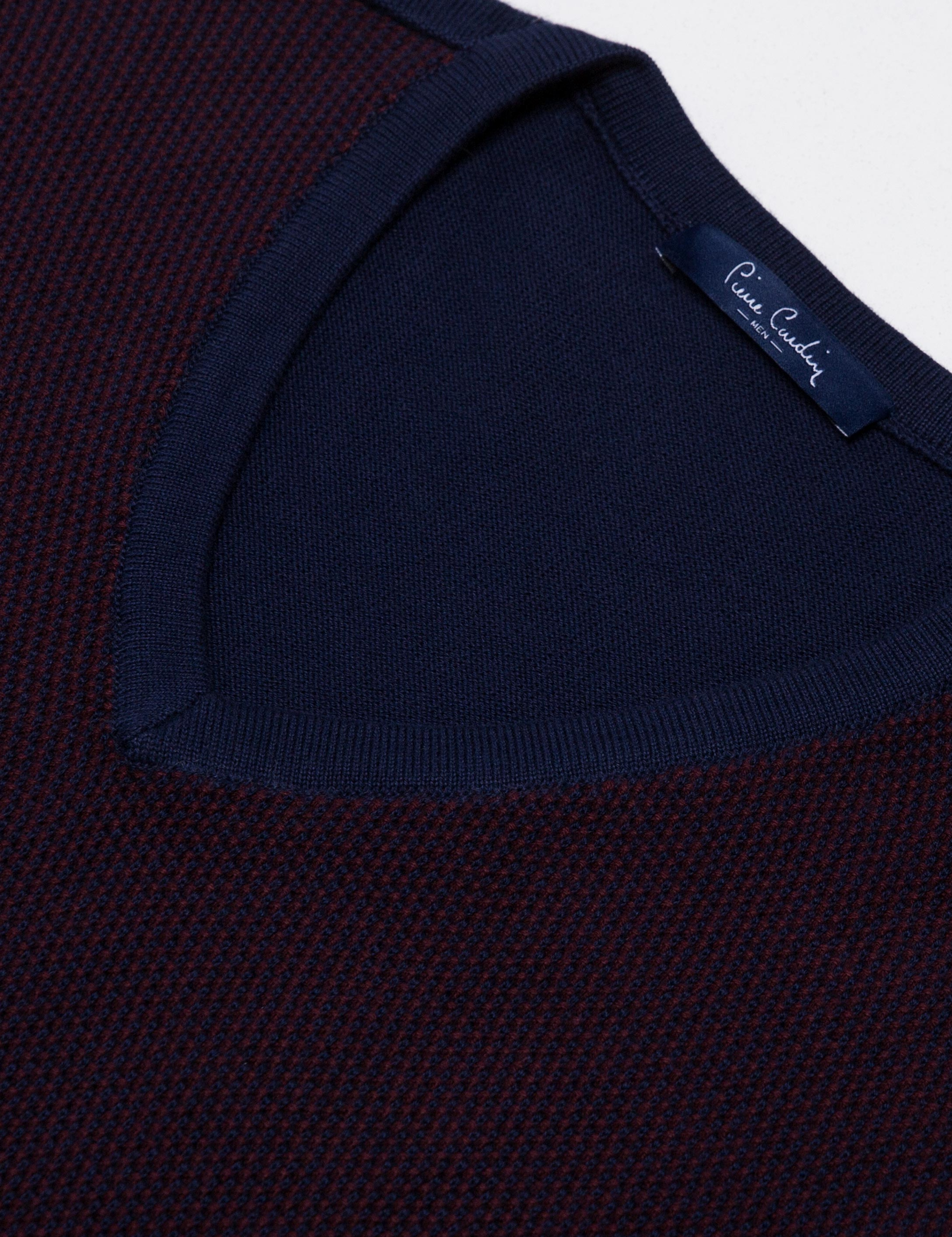 Lacivert Slim Fit Triko Kazak - Image 3
