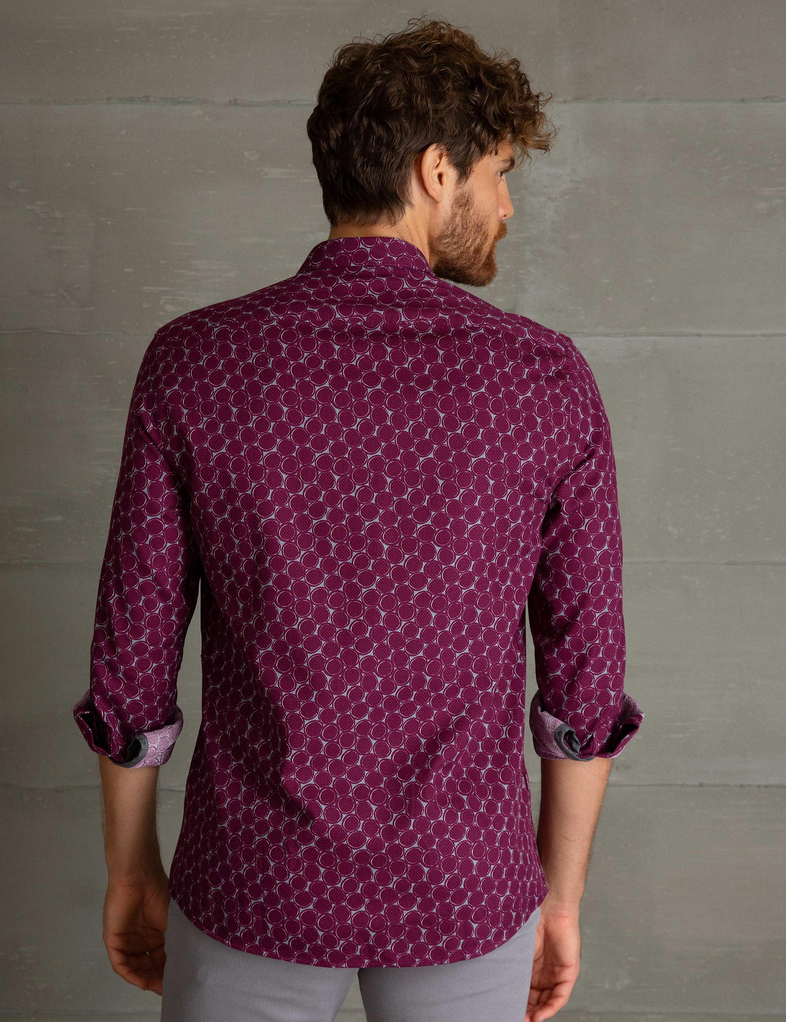 Bordo Slim Fit Gömlek