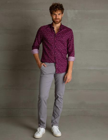 Bordo Slim Fit Gömlek - 50193853005