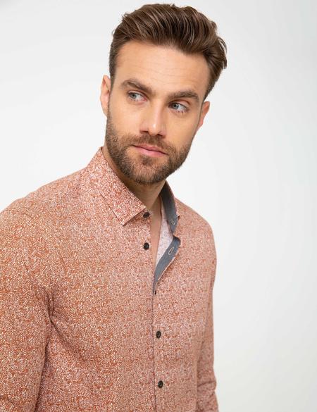 Açık Kahverengi Slim Fit Gömlek - 50193889001