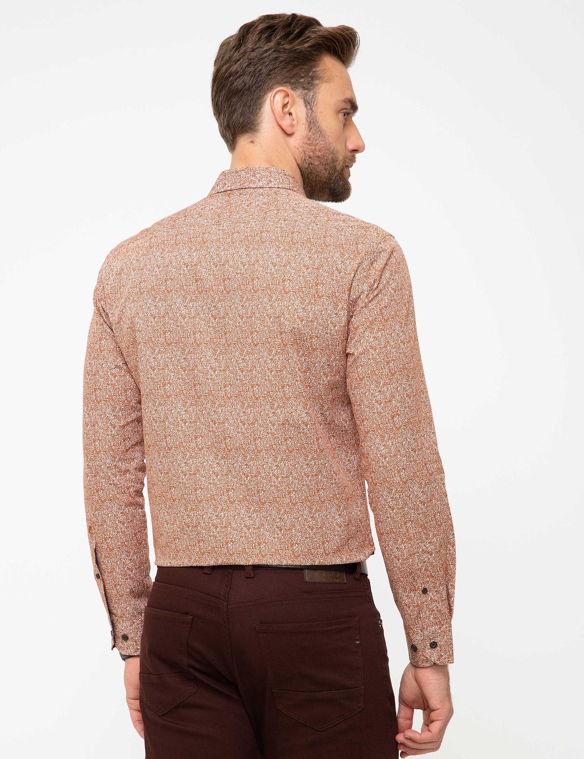 Açık Kahverengi Slim Fit Gömlek - 50193889001