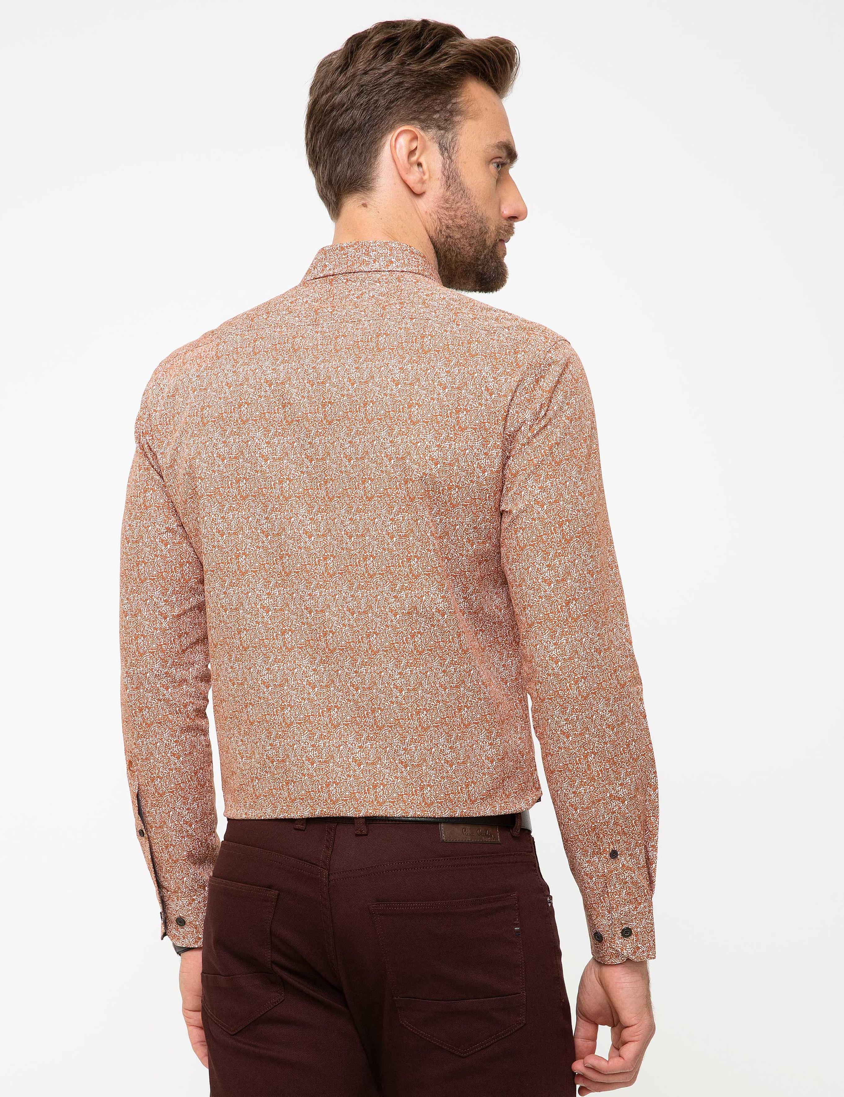 Açık Kahverengi Slim Fit Gömlek