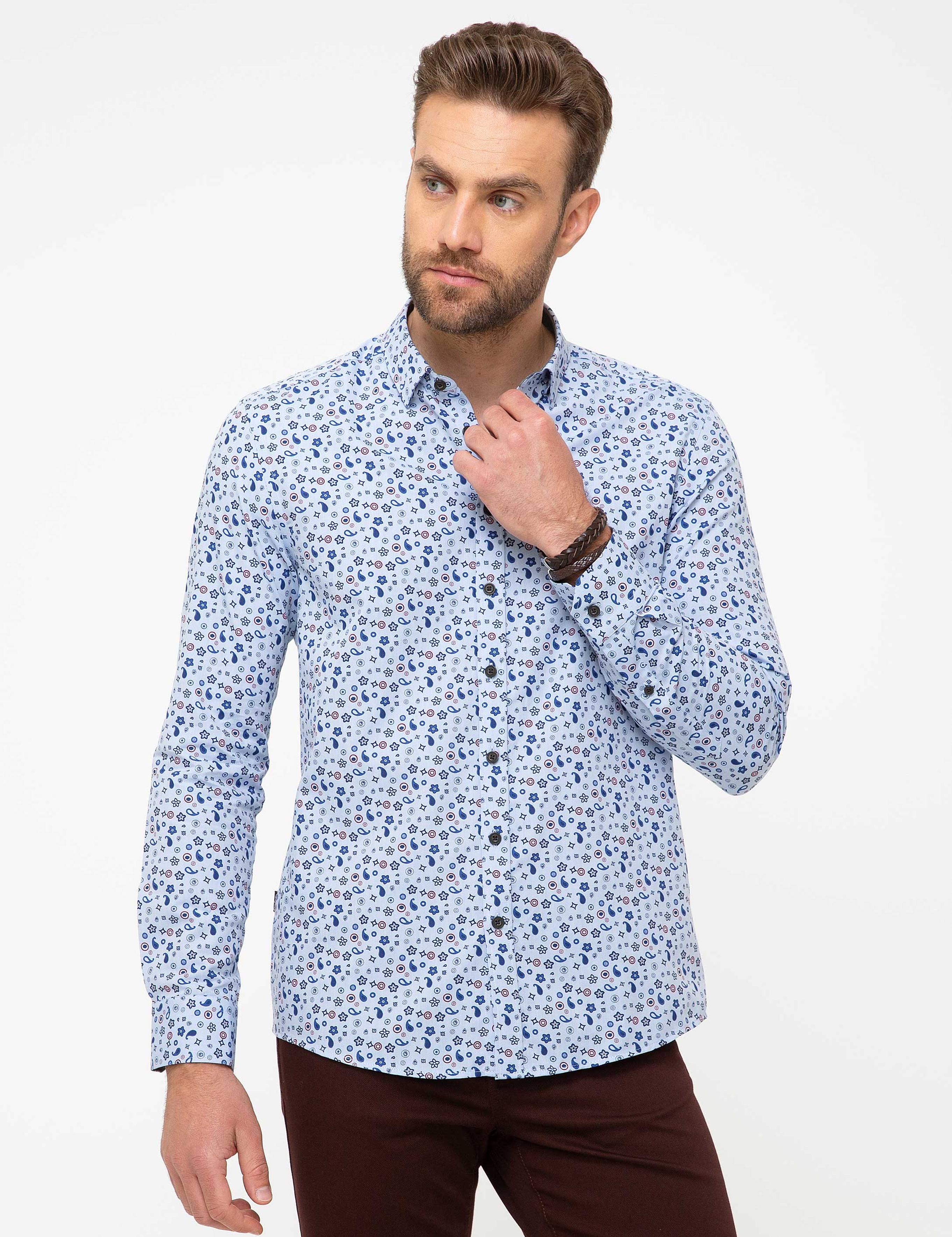 Mavi Slim Fit Gömlek