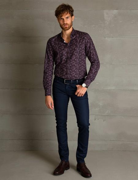 Bordo Slim Fit Gömlek - 50193903002