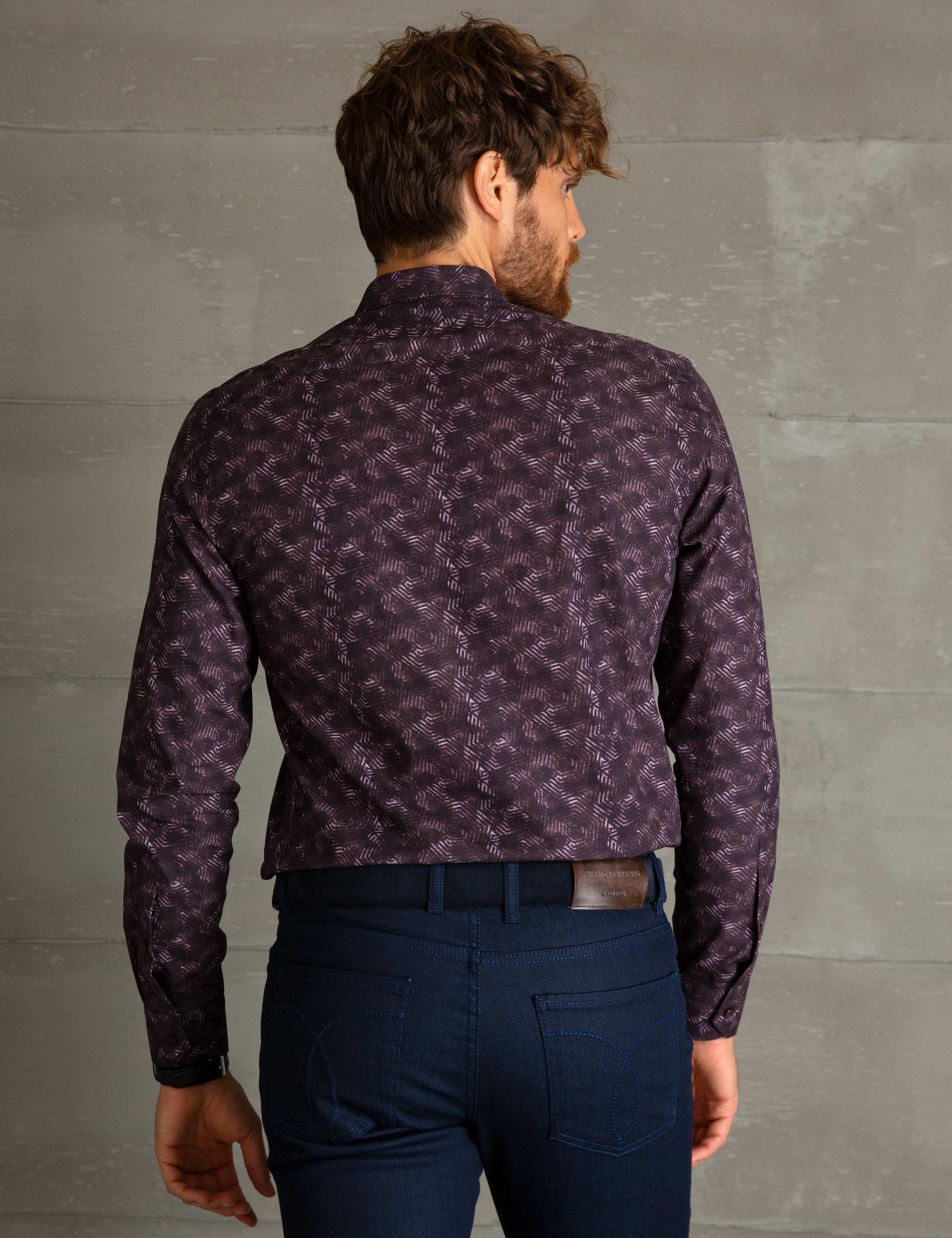Bordo Slim Fit Gömlek