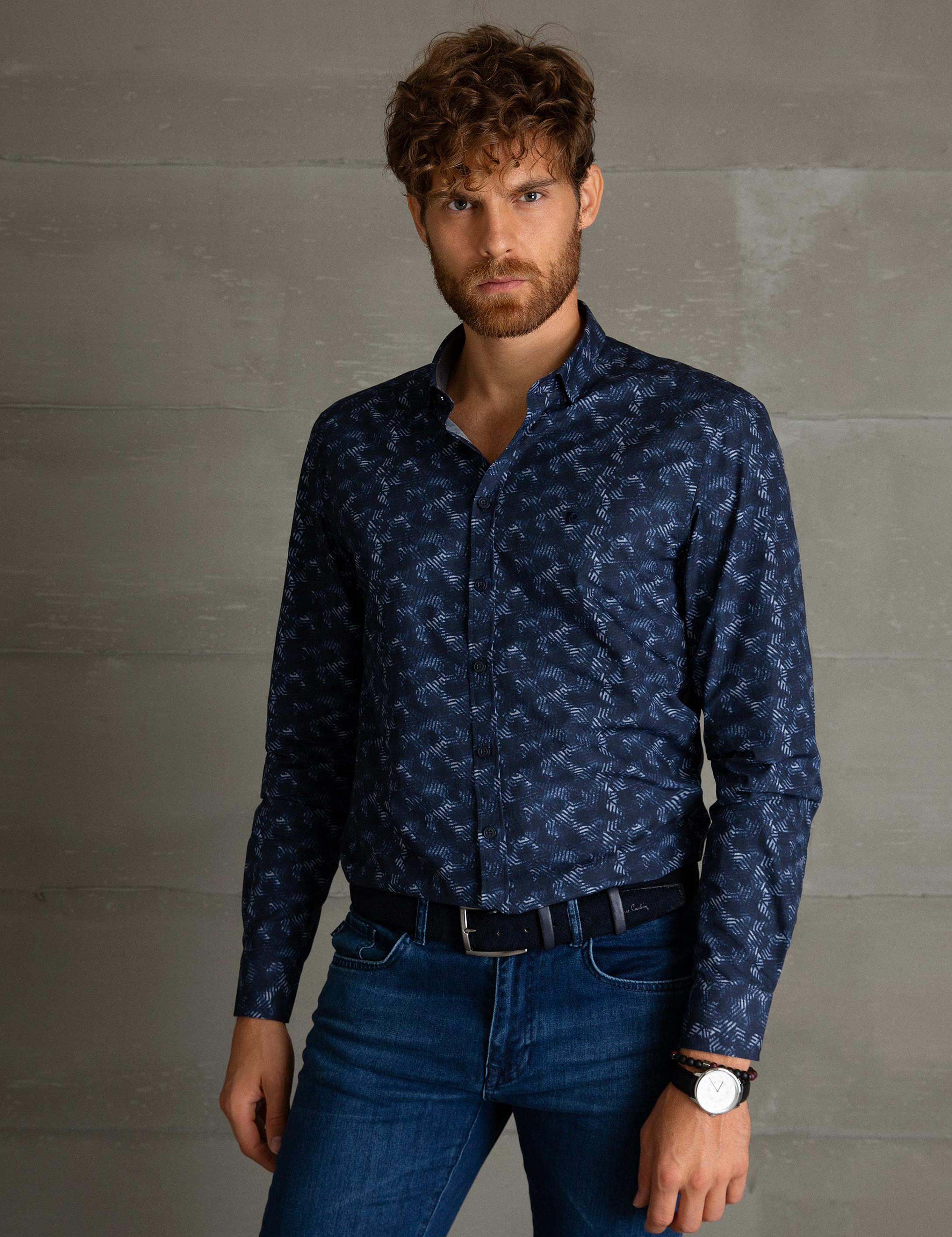 Lacivert Slim Fit Gömlek