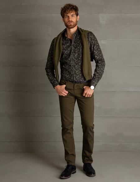Yeşil Slim Fit Gömlek - 50193903024