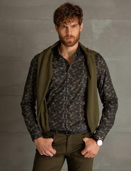 Yeşil Slim Fit Gömlek - 50193903024