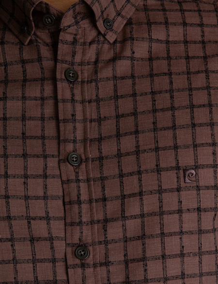 Kahverengi Slim Fit Gömlek - 50194024006