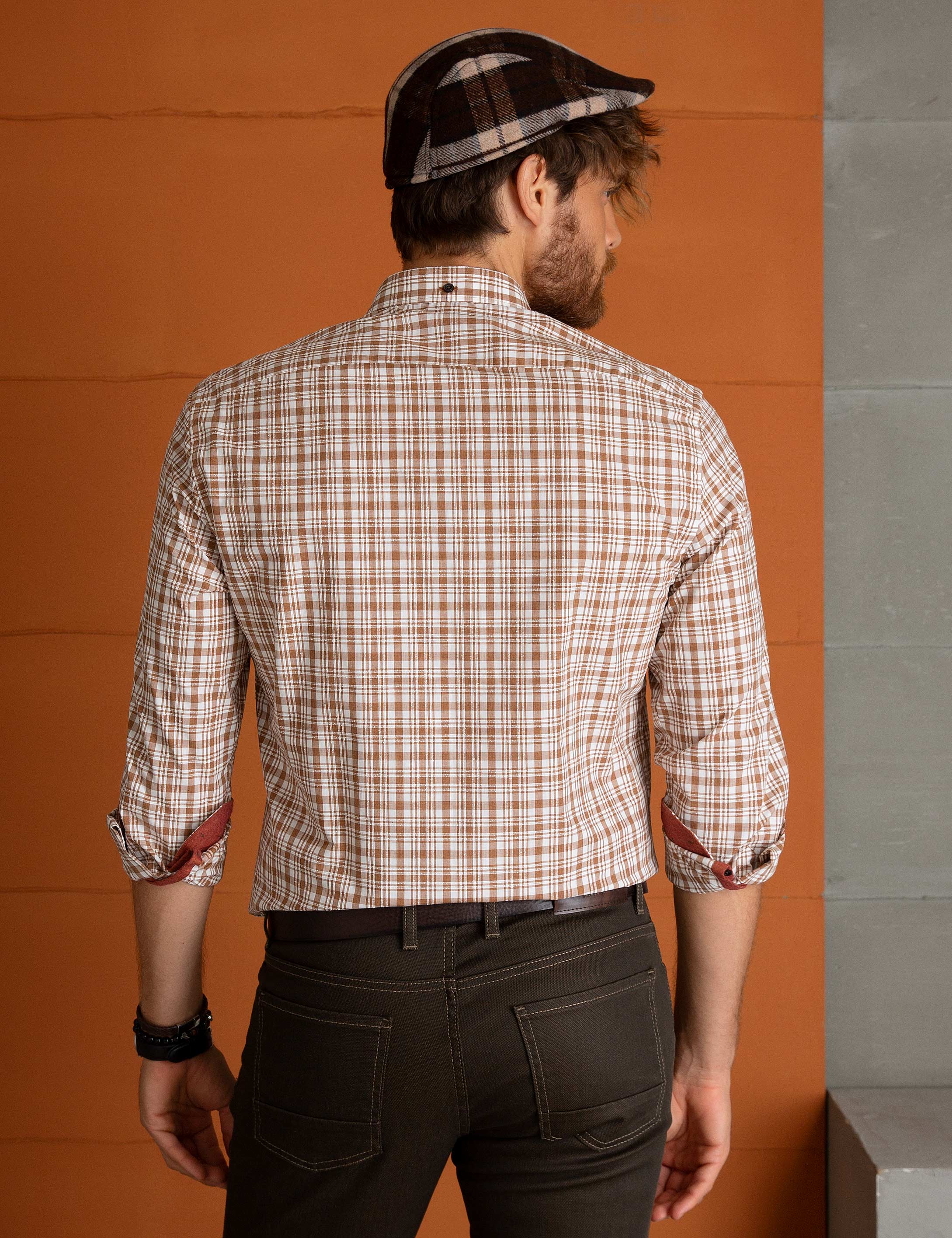 Kiremit Slim Fit Gömlek