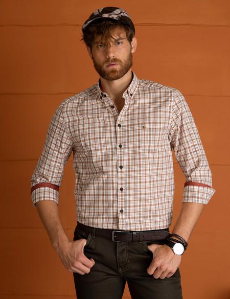 Kiremit Slim Fit Gömlek - 50194034001