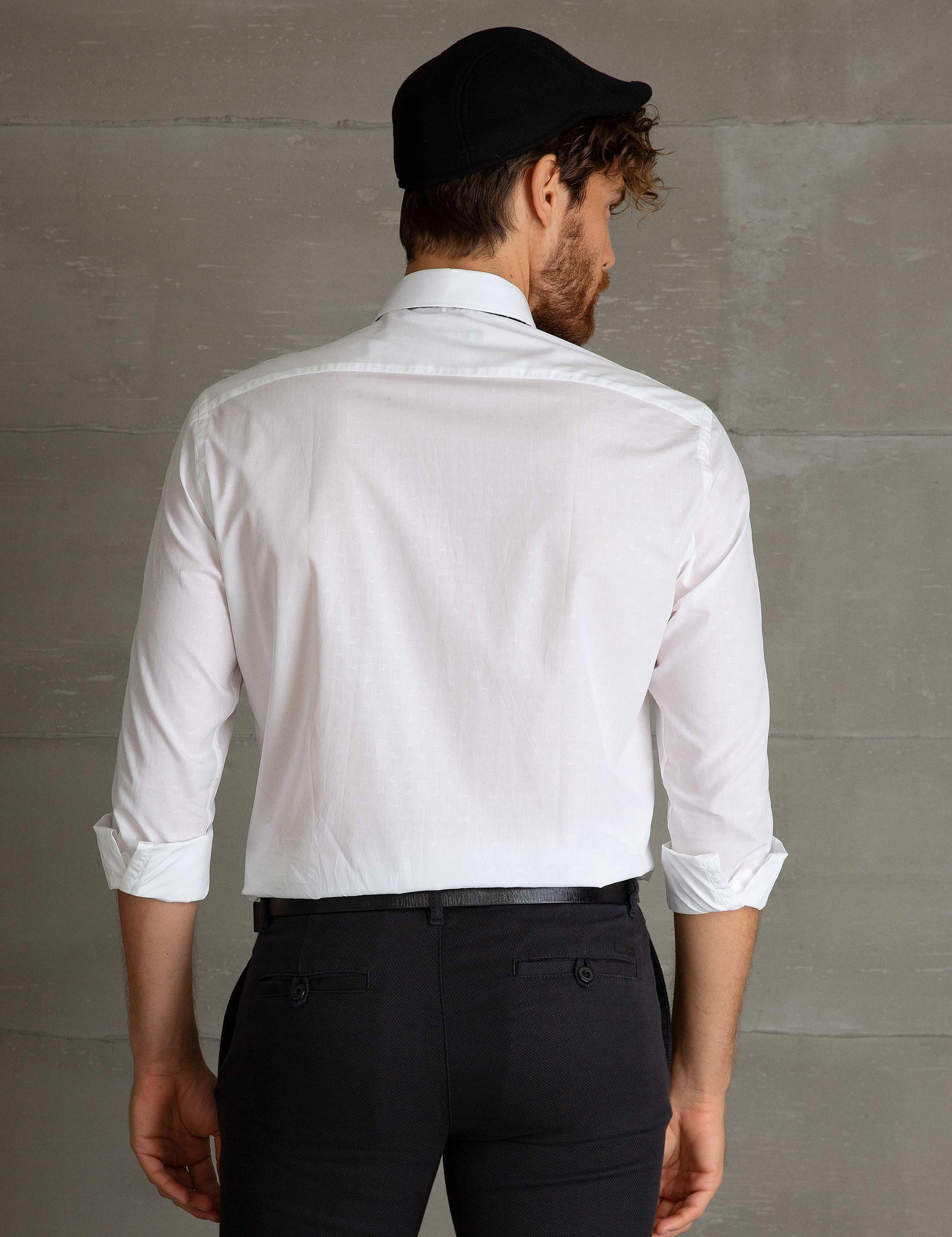 Beyaz Regular Fit Gömlek - Image 3