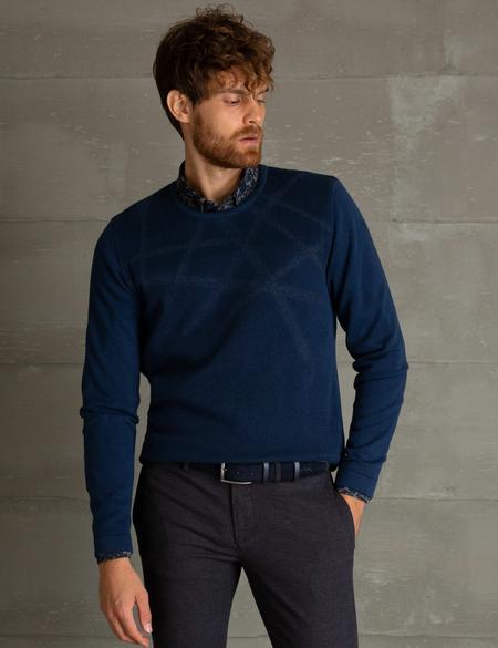 Lacivert Slim Fit Kazak - 50194107047