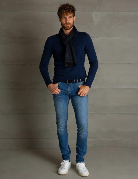 Lacivert Slim Fit Triko Kazak - 50194114031