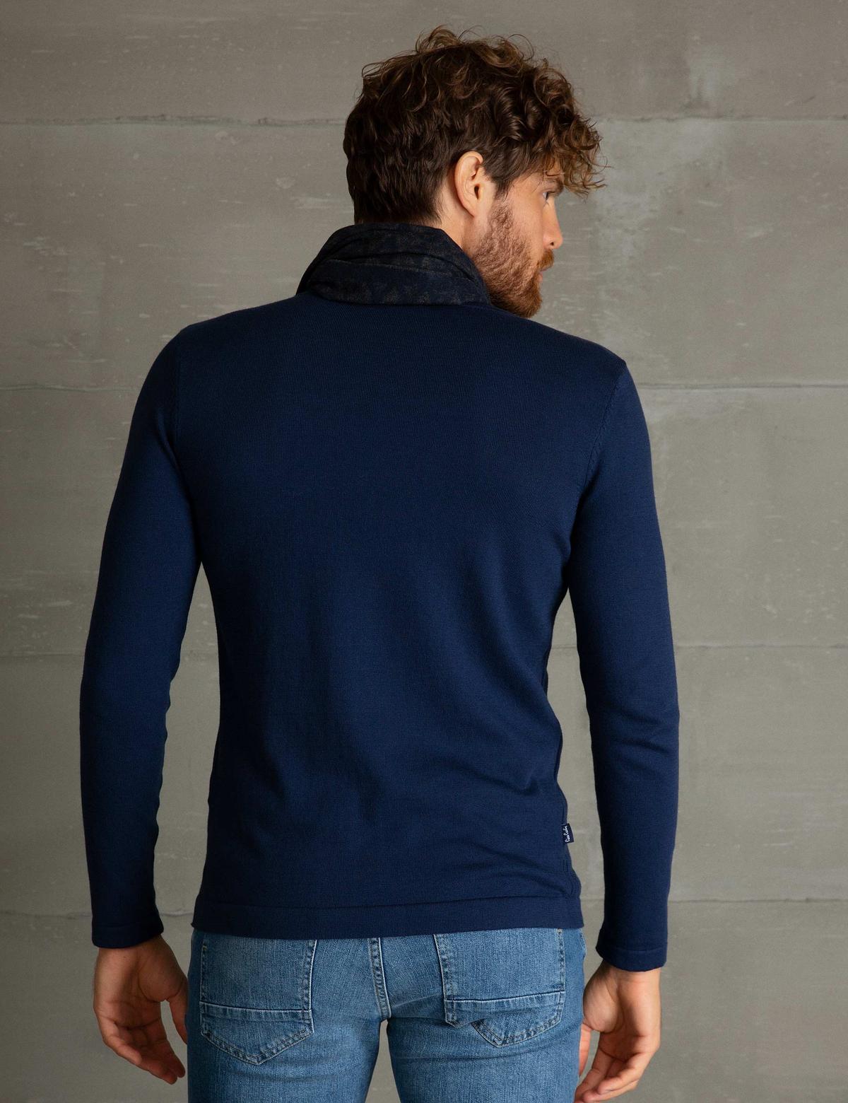 Lacivert Slim Fit Triko Kazak - 50194114031