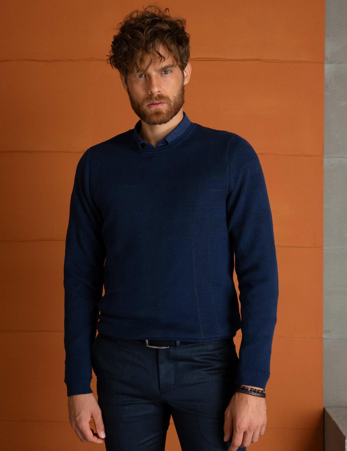 Lacivert Slim Fit Kazak - 50194127048