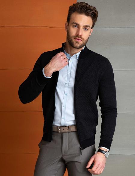 Siyah Triko Hırka - 50194129062