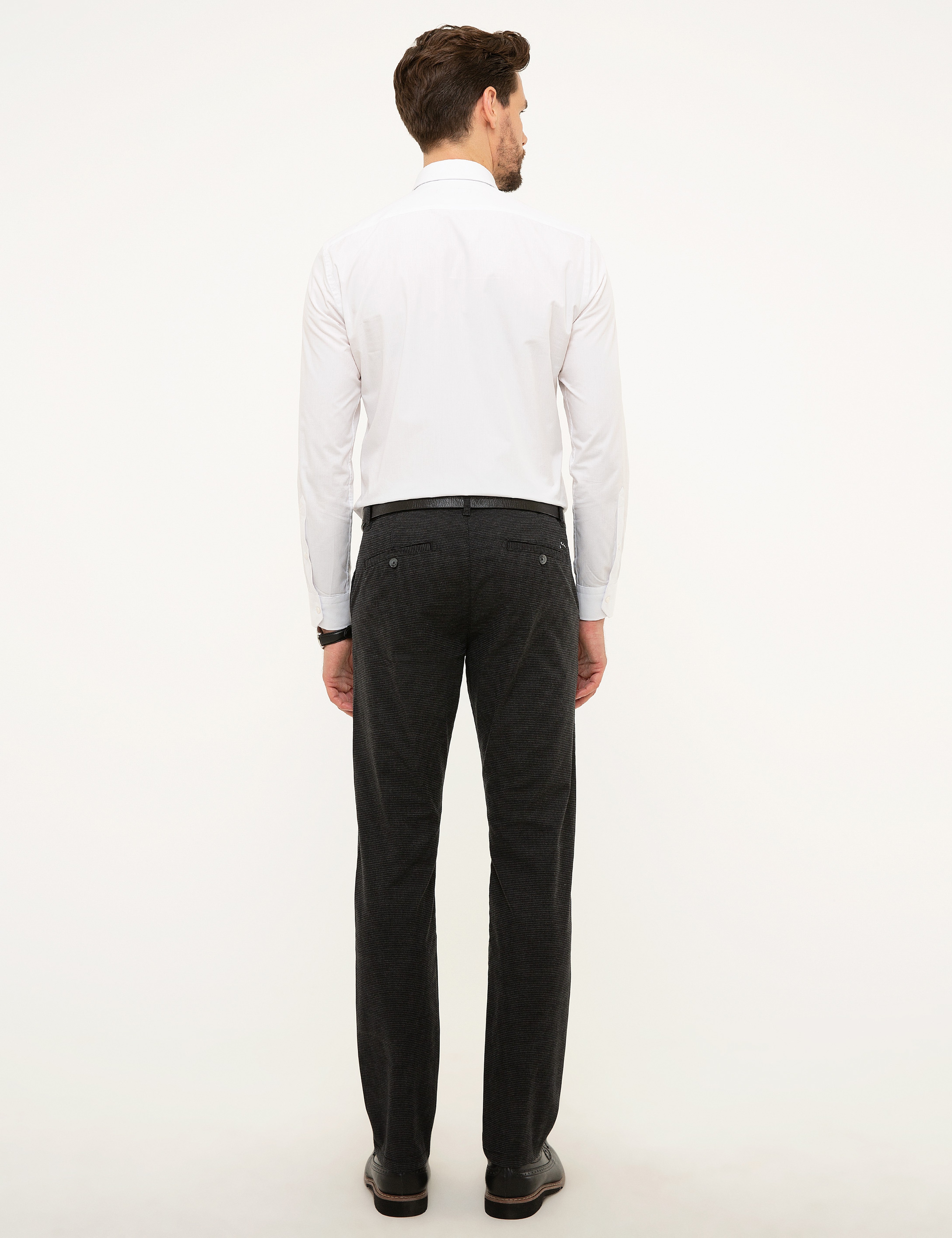 Antrasit Gri Slim Fit Chino Pantolon - Image 3