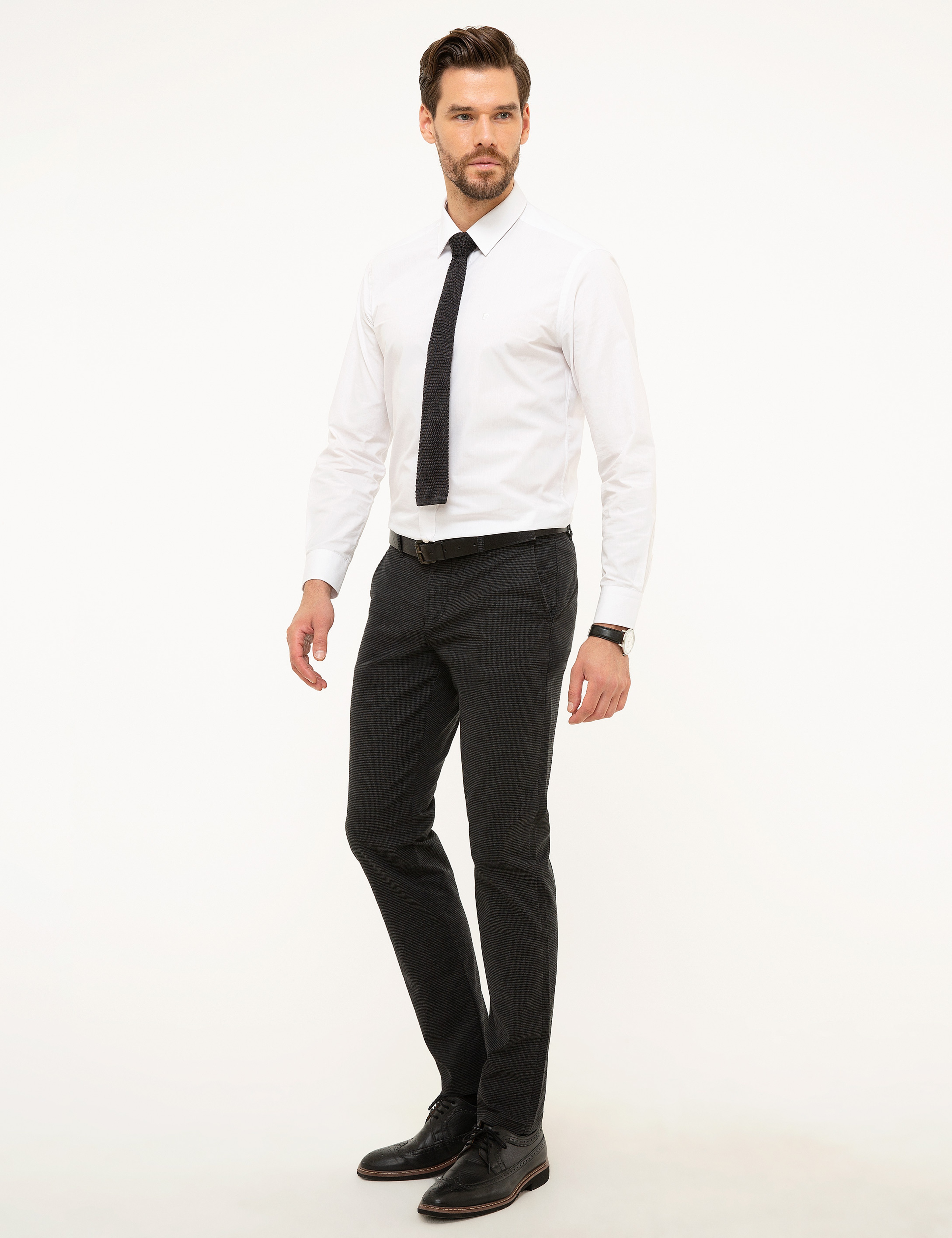 Antrasit Gri Slim Fit Chino Pantolon