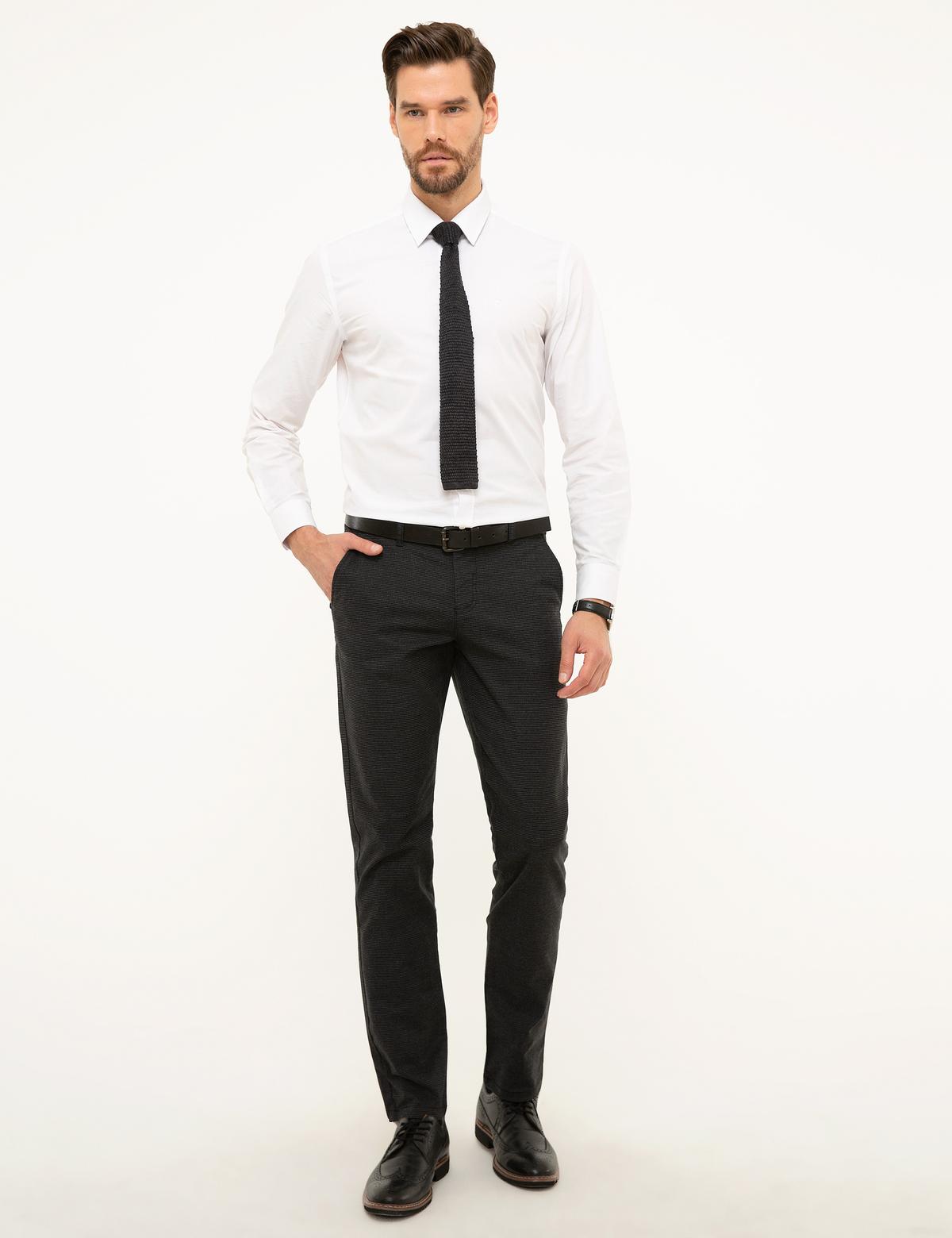 Antrasit Gri Slim Fit Chino Pantolon