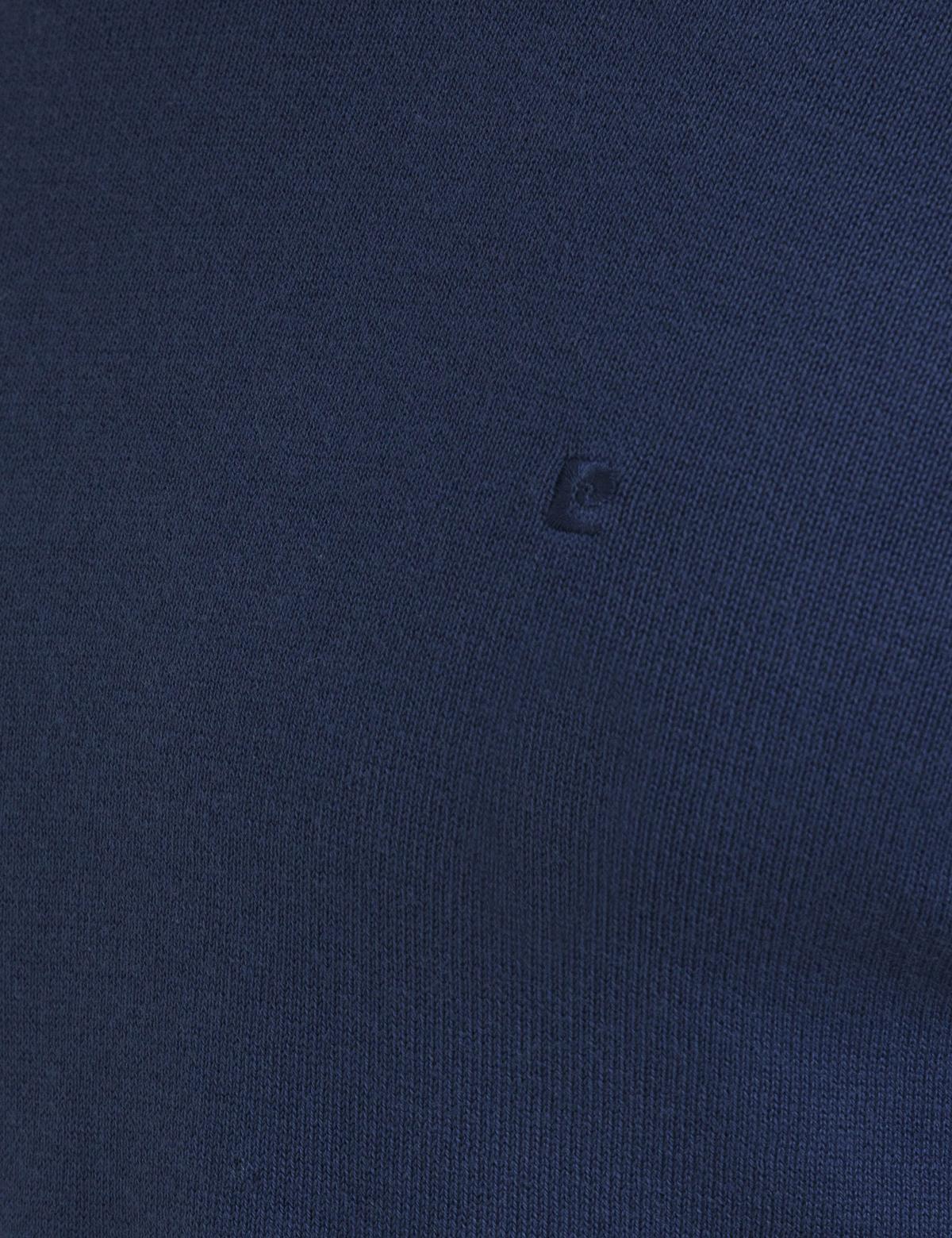 İndigo Mavi Slim Fit Bisiklet Yaka Basic Triko Kazak - 50194202053