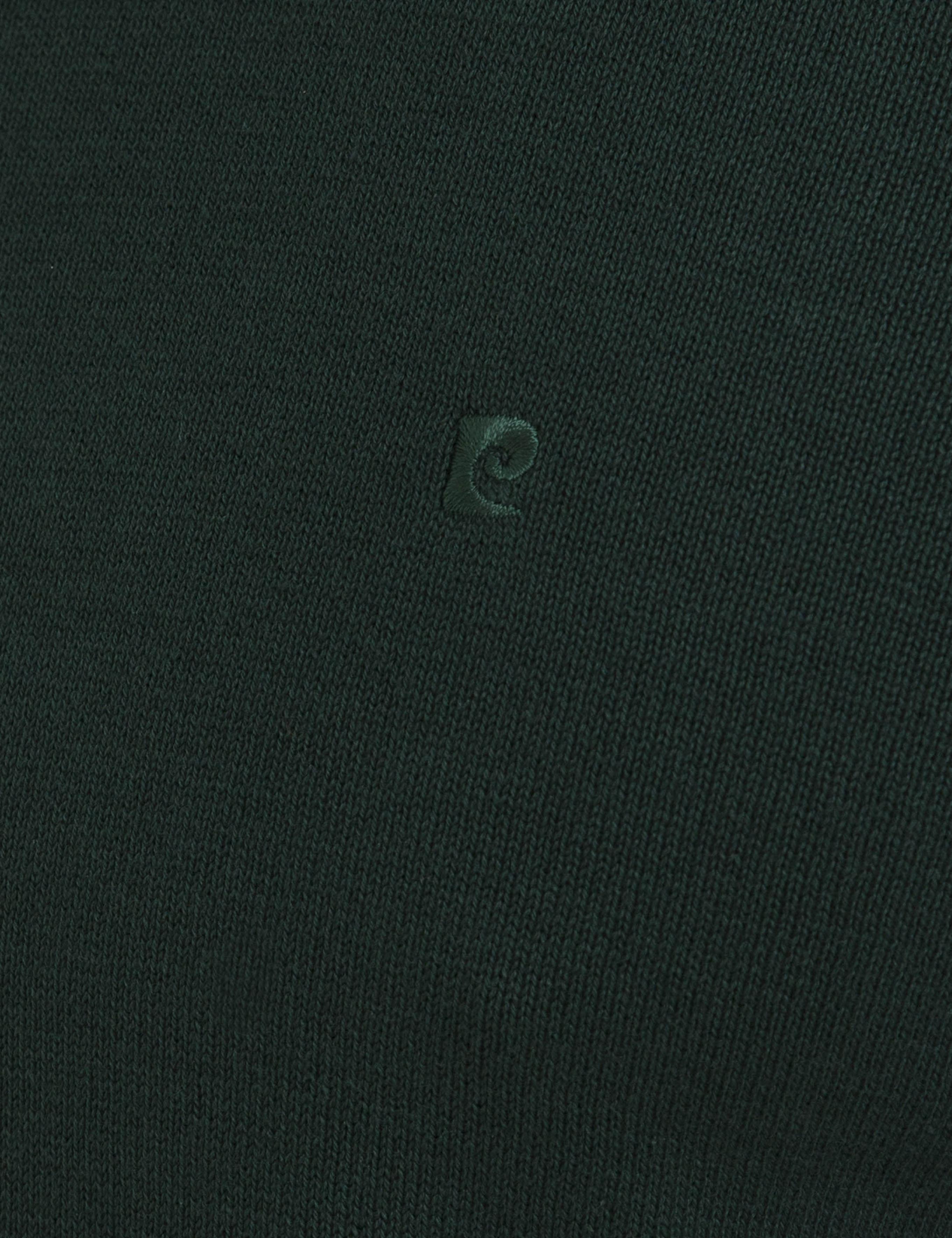 Yeşil Slim Fit Bisiklet Yaka Basic Triko Kazak