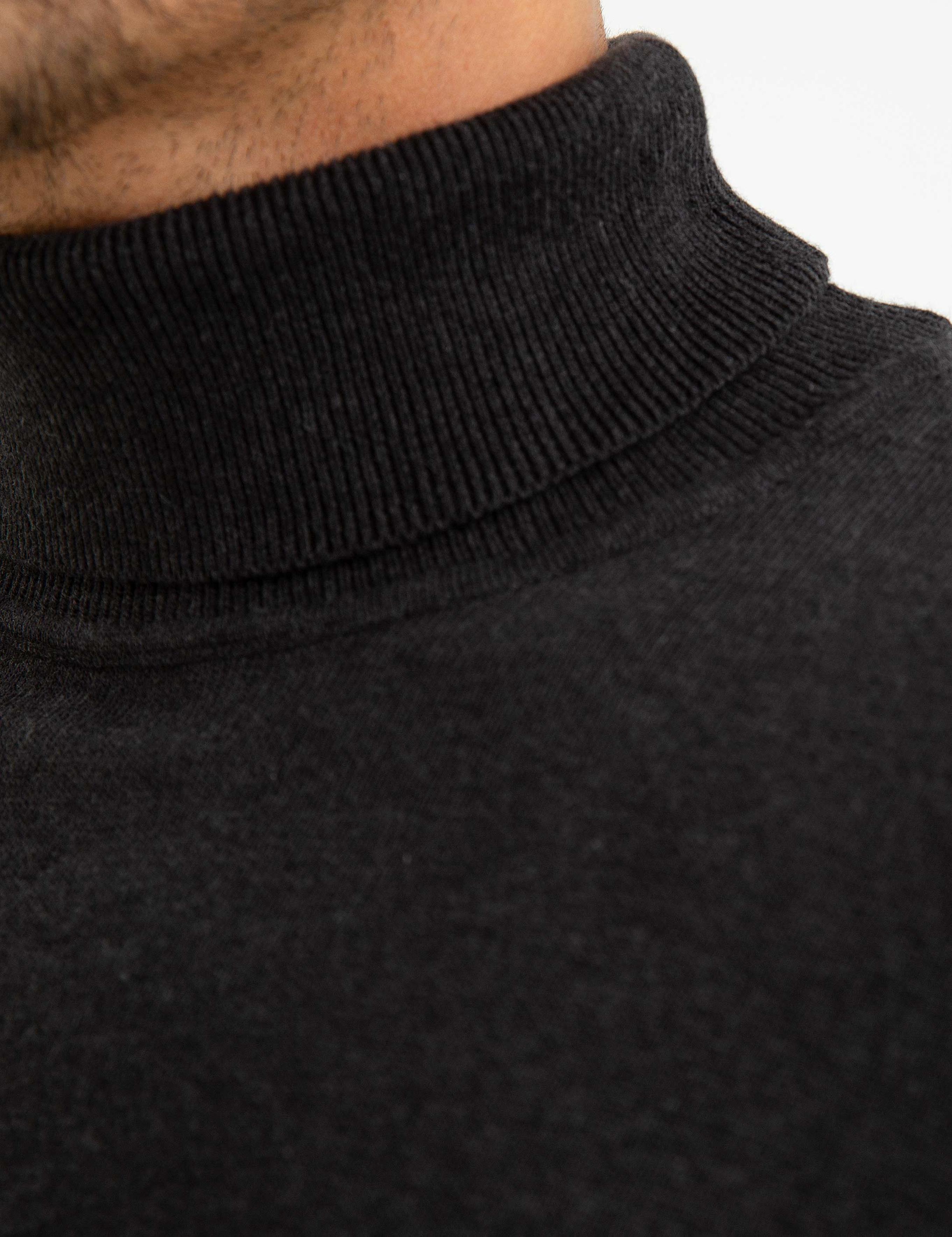 Antrasit Melanj Slim Fit Basic Kazak